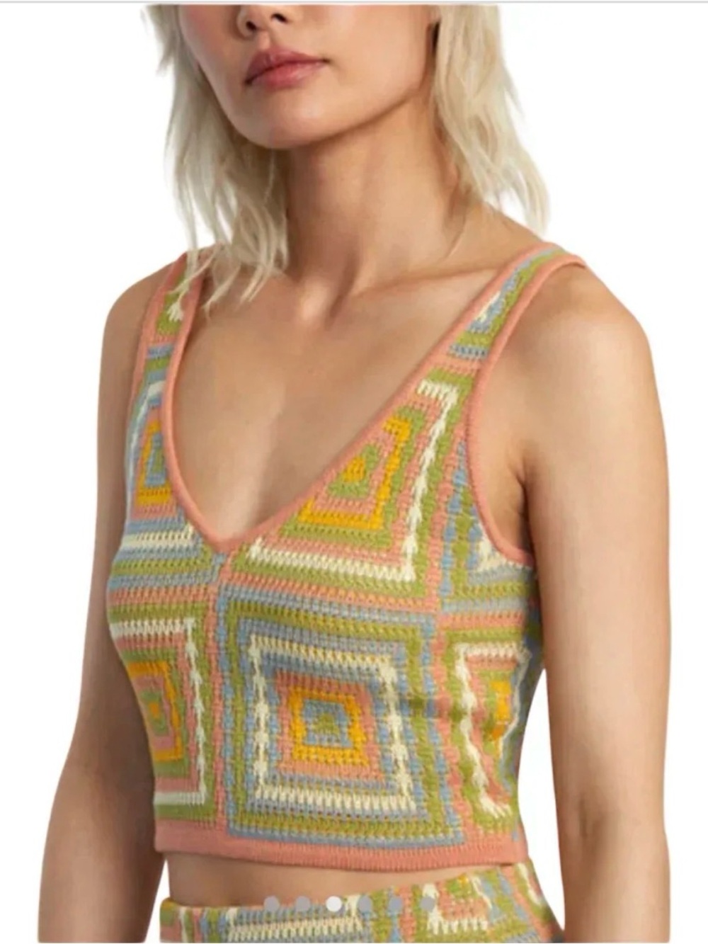 RVCA Multicolor Knit Tank Top - Pastel Stripes
